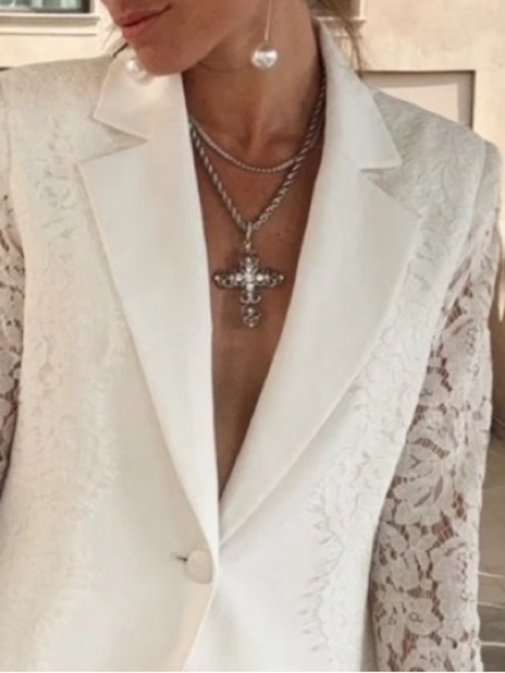 Embellished Cross Necklace